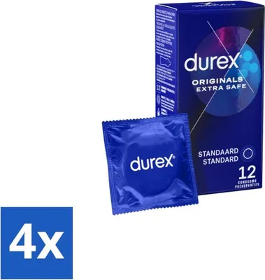 Image de Préservatifs Durex Extra Safe - 12 préservatifs - Pack économique - 4 pièces