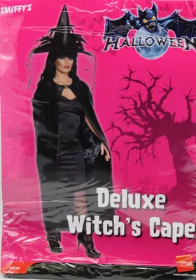 Produktbild von Hexenumhang Umhang Hexe für Damen schwarz Halloweenkostüm für Damen Damenumhang Halloween Zauberin