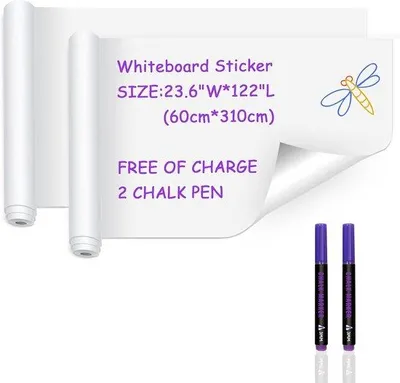 Produktbild von Famanu Whiteboard Wandsticker - selbstklebend, 60 cm x 310 cm, weiß