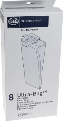Produktbild von Sebo 7029ER, Staubbeutel, 330 mm, 160 mm, 85 mm, 335 g, 8 Stück(e)
