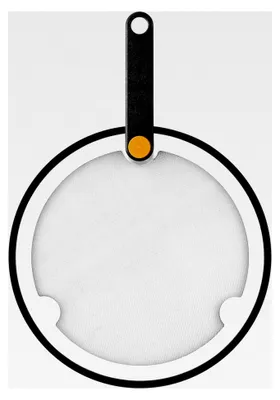 Produktbild von Spritzschutzdeckel, 18-20-22 cm, Edelstahl 18-10 und Silikon, BPA-frei, klappbarer Bakelitgriff, passend für alle Pfannen