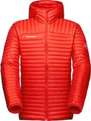 Rote Mammut Broad Peak Light IN Hooded Jacke mit durchgehendem Reißverschluss und Kapuze