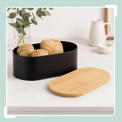 Immagine prodotto di Scatola per il pane con coperchio in tagliere di bambù