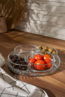 Produktbild von Hermia Concept, PD1147GCL, Frühstücksset (5-teilig), Transparent, 100 % GLAS, 23 x 23 x 5 cm