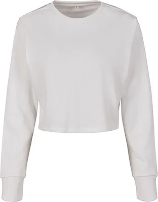 Produktbild von Build Your Brand BY131 | Daman Sweat Terry Cropped Crew, bauchfreies Shirt - Farbe: White - Größe: M