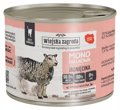 Produktbild von WIEJSKA ZAGRODA Lamb monoprotein - nassfutter für Katzen - 200g