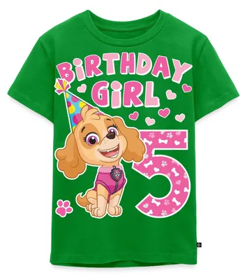 Produktbild von Spreadshirt Paw Patrol Skye 5. Geburtstag Kinder Premium T-Shirt, 110/116 (4 Jahre), Grün