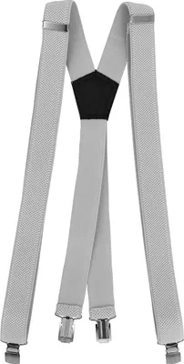 Produktbild von Fabio Farini - 1 Stück Schmales Y-Design mit 2,5cm Breite verstellbar mit extra starken Clipverschluss, Hellgrau