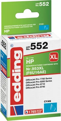 Produktbild von Druckerpatrone für HP No. 953XL (F6U16AE) cyan Packung mit 12 Stück