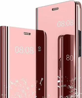 Produktbild von Handy Hülle für Samsung Galaxy S10 Clear View Hülle Klapp Flip Hülle Bumper Spiegel Mirror Cover, Farbe: Rosa