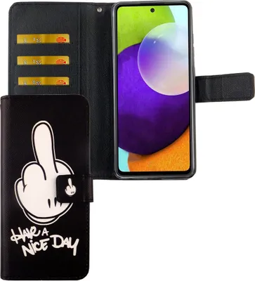 Imagen del producto de Funda para Samsung Galaxy A72 5G, tipo estuche con protección, funda tipo flip con compartimento para tarjetas. Que tenga un buen día
