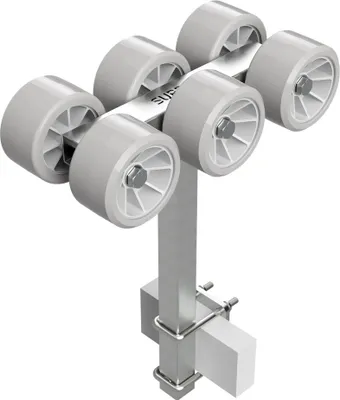 Produktbild von 6er Sliprollen Slipwagen Sliphilfe Bootstrailer TPU Reifen SUPROD RKSRLX-6-TPU, Ø 120 mm, grau/grau