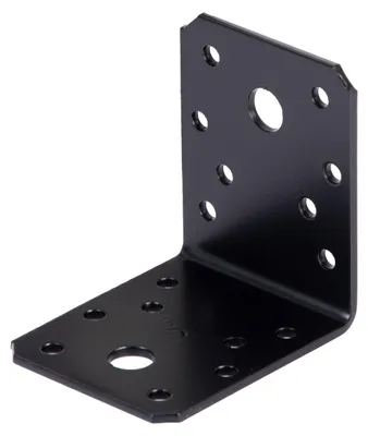 Produktbild von Alberts Winkelverbinder (Set 20 Stück) - schwarz - kunststoffbeschichtet - 70 x 70 x 55 mm