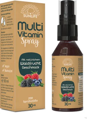 Produktbild von SUNLIFE® Multivitamin Spray Immunsystem + 7 Vitamine & 3 Mineralstoffe