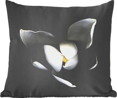 Produktbild von MuchoWow® Zierkissen Sofakissen Wohnzimmer Dekokissen 50x50 cm Magnolie - Makro - Blumen - Komfort - Sofakissen
