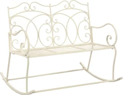 Produktbild von Gartenbank 104 cm Eisen Antik Weiß