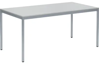 Produktbild von Konferenztisch 1.200x800mm Gestell alusilber Platte lichtgrau