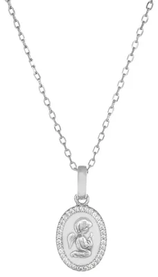 Produktbild von AMEN CLANSMBB Damen Collier Engel Sacrum 925 Silber weiß 45 cm