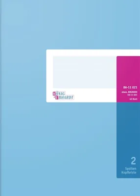 Immagine prodotto di 3XKönig & Ebhardt 8611021 Spaltbuch 2Sp 21x25,
