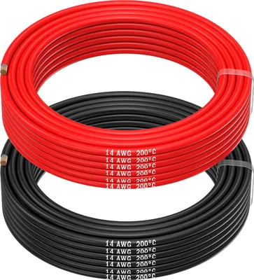 Produktbild von 14 AWG Silikon Elektronik Kabel - 14 Gauge (2,08mm²) Verzinnte Kupferkabel - 10m