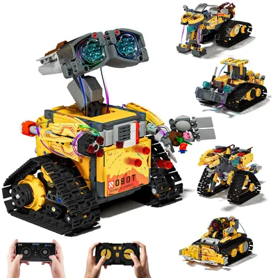 5-in-1 Roboter-Bausatz, 673 Teile, App & Fernbedienung, ab 6 Jahren