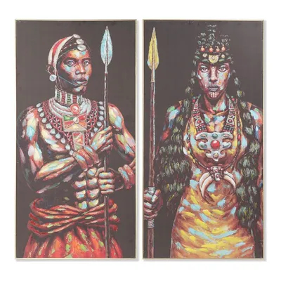 Obrázek produktu pro Obraz DKD Home Decor 60 x 5 x 120 cm Koloniální africký (2 kusy)