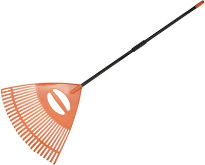 Produktbild von Bradas Fächerrechen mit Metallstiel, 26 Zinken