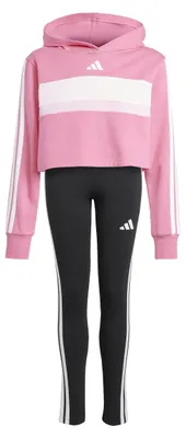 Produktbild von adidas Mädchen Seasonal Essentials Tiberio 3 Stripes Fleece Leggings Set Track S