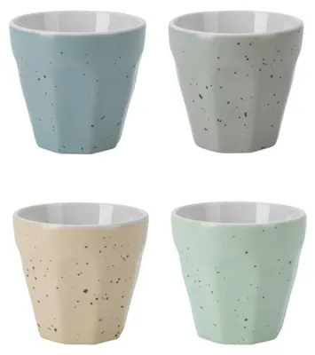 Produktbild von Excellent Houseware Kaffeetasse - 4x - Porzellan - 90 ml - farbig