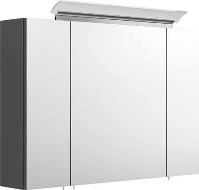 Produktbild von Spiegelschrank 90 inklusive LED-Acrylglaslampe anthrazit seidenglanz EEK: F