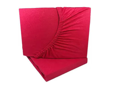 Produktbild von 2er Set Jersey Spannbettlaken Rot 90x200 - 100x200 cm 100% Baumwolle