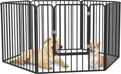 Zdjęcie produktu dla Famanu Hundehaus - 6 paneli, 80 x 80 cm, bezpieczne i elastyczne, do użytku wewnątrz i na zewnątrz