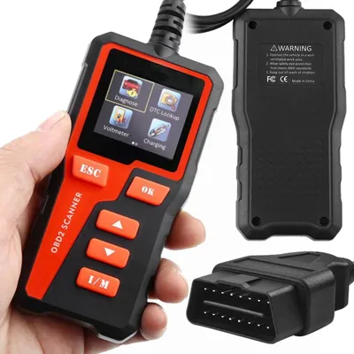 Image de KRAFT&DELE | Appareil de diagnostic, OBD II, EOBD, pour tous les véhicules, appareil de lecture pour BMW, VW, Mercedes, Audi, tous les véhicules OBDII, testeur de batterie