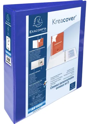 Produktbild von Exacompta 10x Ringbuch PP 19mm 4Ring 40mm D Rücken 64mm A4 Maxi Blau 51943BE
