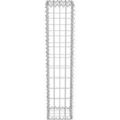 Obrázok produktu pre Záhradný plot z pozinkovanej ocele – 20 x 20 x 100 cm – strieborný