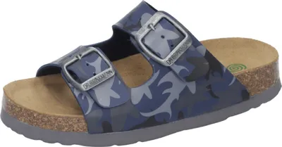 Produktbild von Kinder Pantolette 32 33 34 35 36 blau Dr. Brinkmann Jungen 2 Riemen