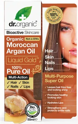 Produktbild von Dr Organic Moroccan Argan Oil Pure Oil, Haaröl, 50 ml, Frauen, Feuchtigkeitsspendend, Arganöl, 1 Stück(e)