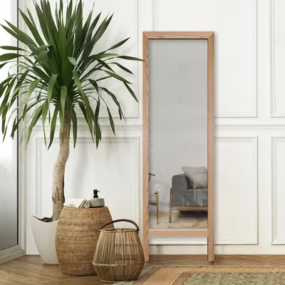 Immagine prodotto di Skye Decor, Cheval - Natural, Specchio ovale, 100 % LEGNO, Naturale, 45 x 145 cm