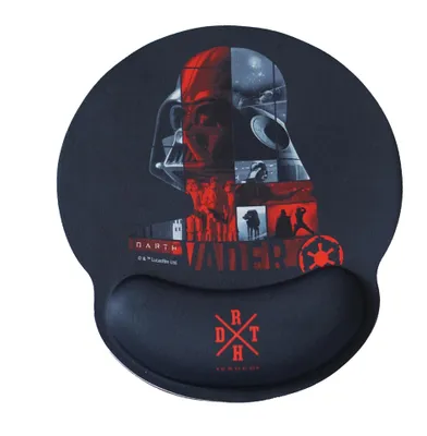 Immagine prodotto di Wondee, tappetino per mouse XXL ergonomico Darth Vader con poggia mano, nero