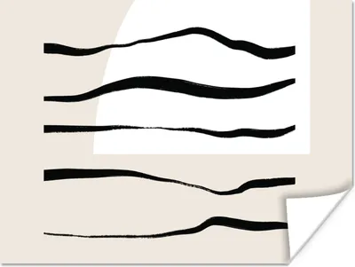 Produktbild von MuchoWow® Poster Abstrakt - Linie - Pastell 160x120 cm - Foto Plakat