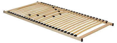 Produktbild von Lattenrahmen für Betten 90 x 200 cm aus Metall in Schwarz und Pappelholz mit 24 Leisten