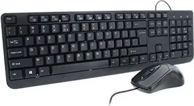 Image de Ensemble Clavier Souris Filaire MOBILITY LAB Combo, 105 Touches, Souris Optique 1200 DPI, Noir