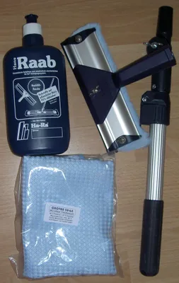 Zdjęcie produktu dla Zestaw do czyszczenia okien z teleskopową rączką i ściereczką z mikrofibry