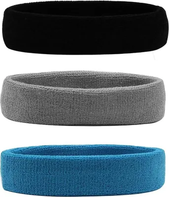 Produktbild von Sport Stirnband Damen Herren Schweißbänder Kopf Stirn Frottee Kopfband Sport für Laufen Fahrrad Joggen Tennis Fußball