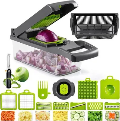 Produktbild von Famanu Gemüseschneider Multifunktional - Gemüse- und Salatschneider