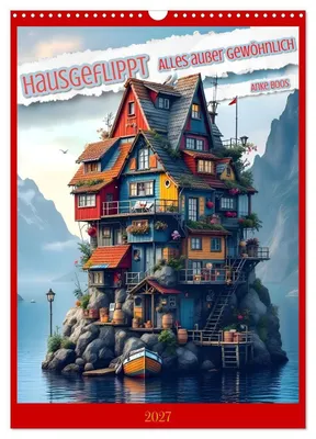 Produktbild von Hausgeflippt (Wandkalender 2027 DIN A3 hoch), CALVENDO Monatskalender