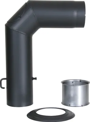 Produktbild von Winkelrohr-Set Senotherm schwarz 120 mm