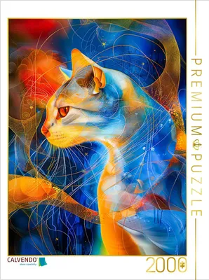 Produktbild von CALVENDO Puzzle Kosmische Katze | 2000 Teile Lege-Größe 90x67cm Foto-Puzzle für glückliche Stunden