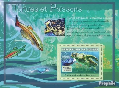 Produktbild von Briefmarken Guinea 2007 Mi Block 1188 (kompl. Ausgabe) postfrisch Echte Karettschildkröte