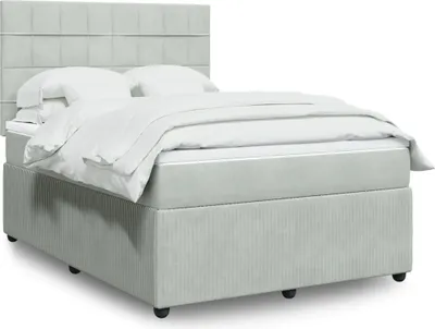 Produktbild von Möbel Boxspringbett mit Matratze Hellgrau 140x200 cm Samt - Bettrahmen 3294658